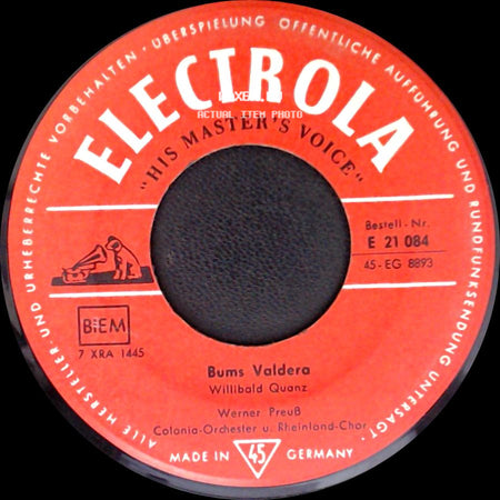 Willi Hofmann / Bums Valdera - Du Darfst Mich Lieben Für Drei Tolle Tage / Willibold Quanz side B