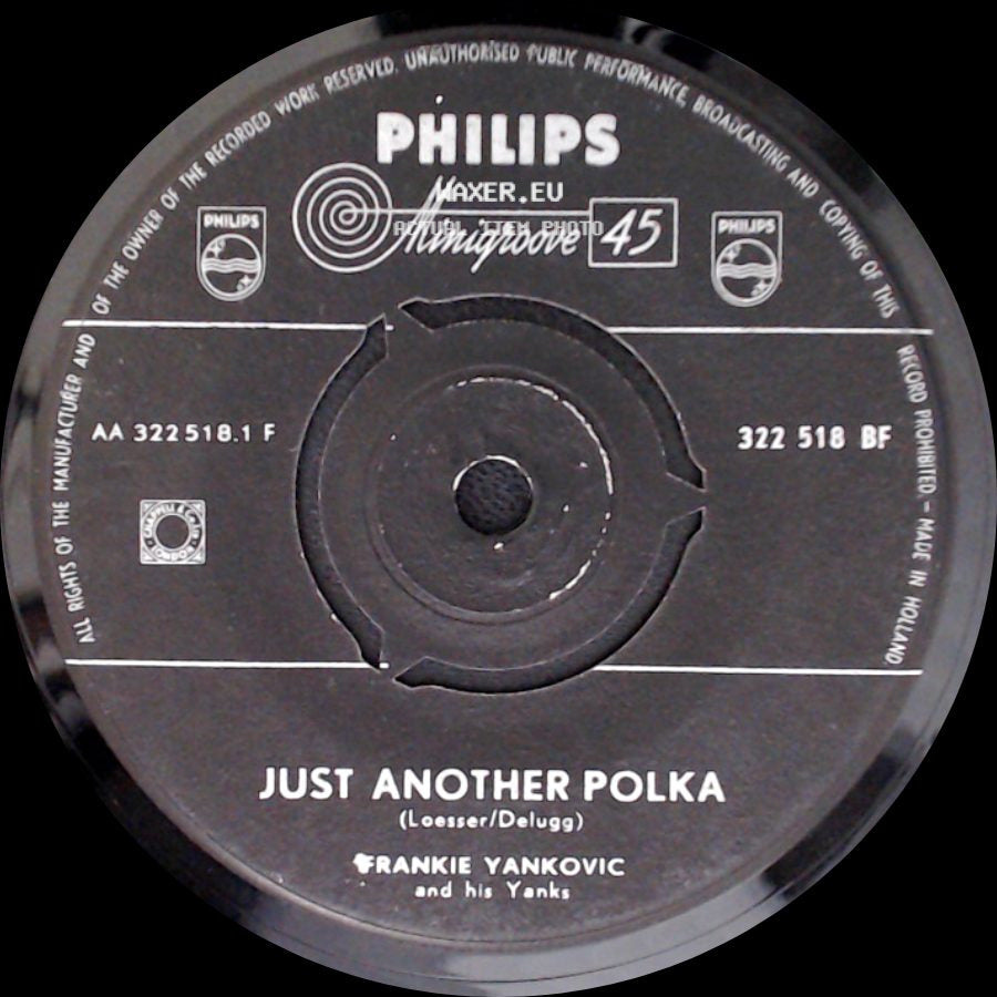 Frankie Yankovic And His Yanks - Tic-Tock Polka / Just Another Polka side B
