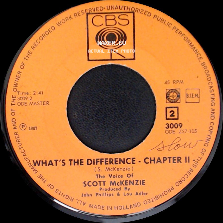 Scott Mckenzie - Like An Old Time Movie / What's The Difference - Chapter Ii side B
