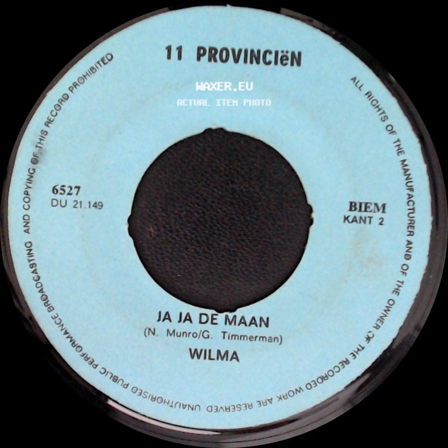 Wilma - Ja Ja De Maan / 80 Rode Rozen side A