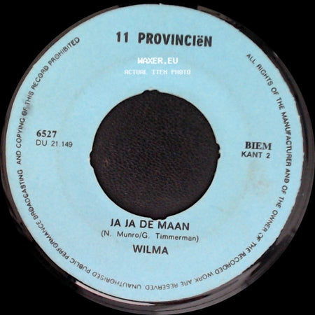 Wilma - Ja Ja De Maan / 80 Rode Rozen side A