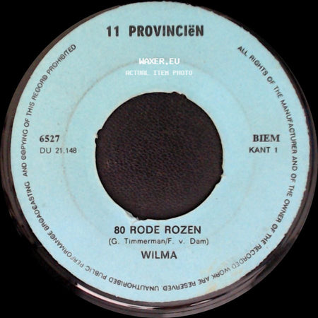 Wilma - Ja Ja De Maan / 80 Rode Rozen side B
