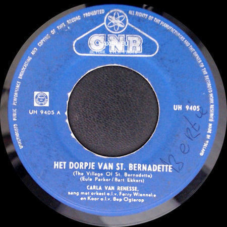 Carla Van Renesse - Cara Cara Mama / Het Dorpje Van St. Bernadette side B