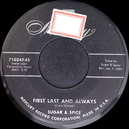 Sugar & Spice - First Last And Always / Strawberry Shortcake side A