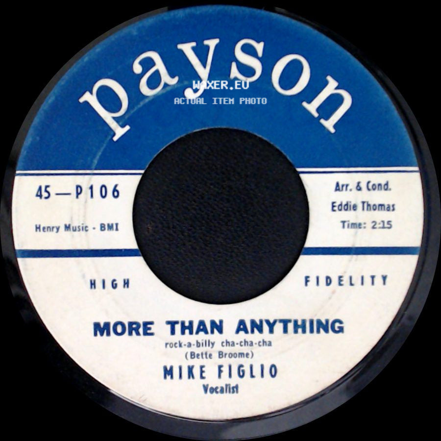 Mike Figlio - How Do I Know? / More Than Anything side B