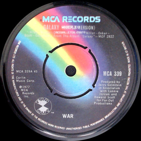 War - Galaxy (Edited Version) / Galaxy (Part Ii) (Edited Version) side A