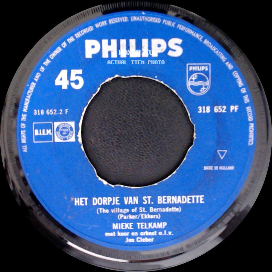 Mieke Telkamp - De Bruid (Ave Maria) (La Novia) / Het Dorpje Van St. Bernadette side B