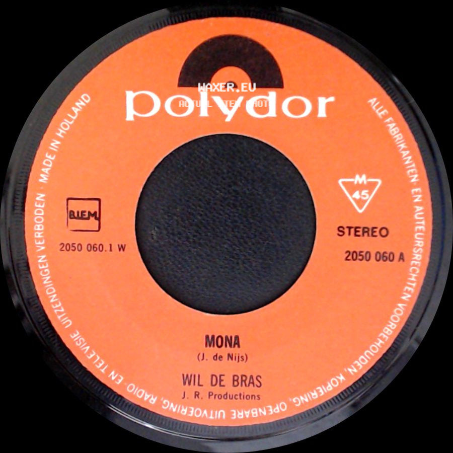 Wil De Bras - Mona / Het Spijt Me Voor Jou side A