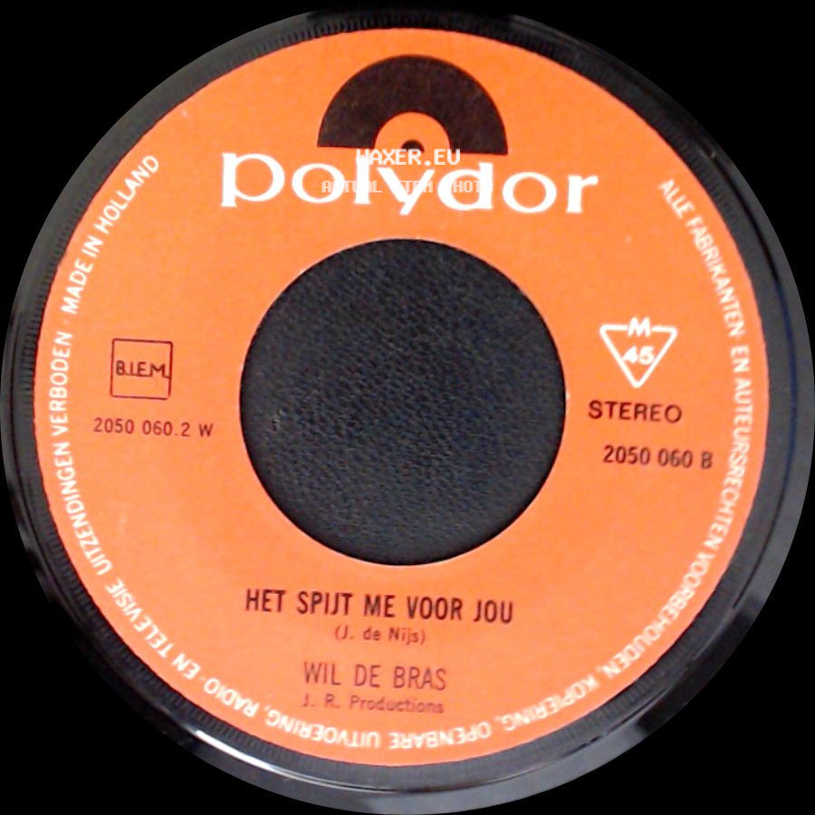 Wil De Bras - Mona / Het Spijt Me Voor Jou side B