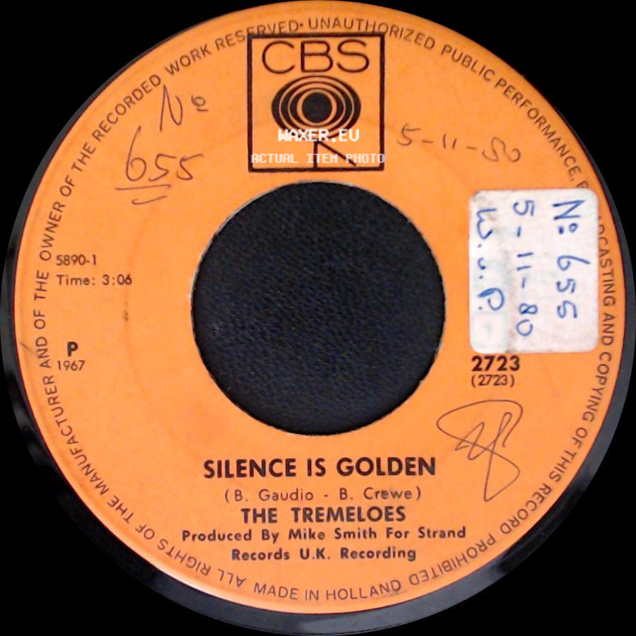 The Tremeloes - Let Your Hair Hang Down / Silence Is Golden side B