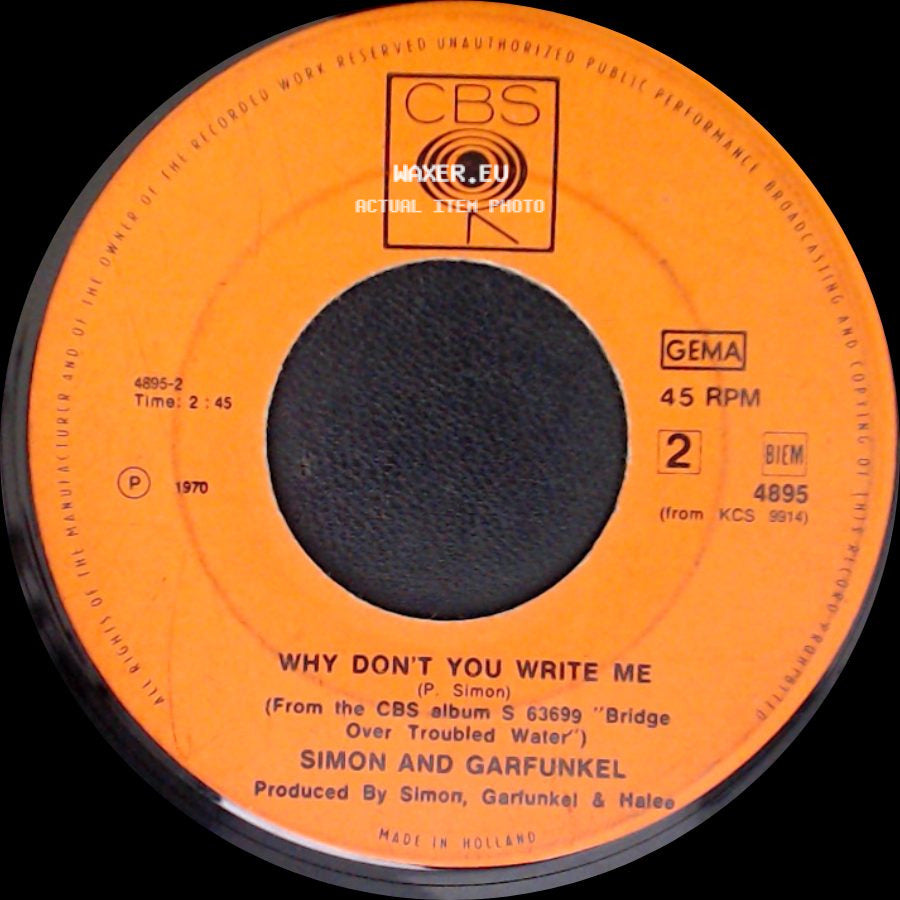 Simon And Garfunkel - Why Don't You Write Me / El Condor Pasa side A