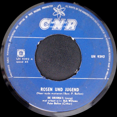 De Oriona's - Rosen Und Jugend / Wasserfahrt side A