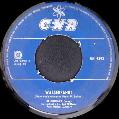De Oriona's - Rosen Und Jugend / Wasserfahrt side B