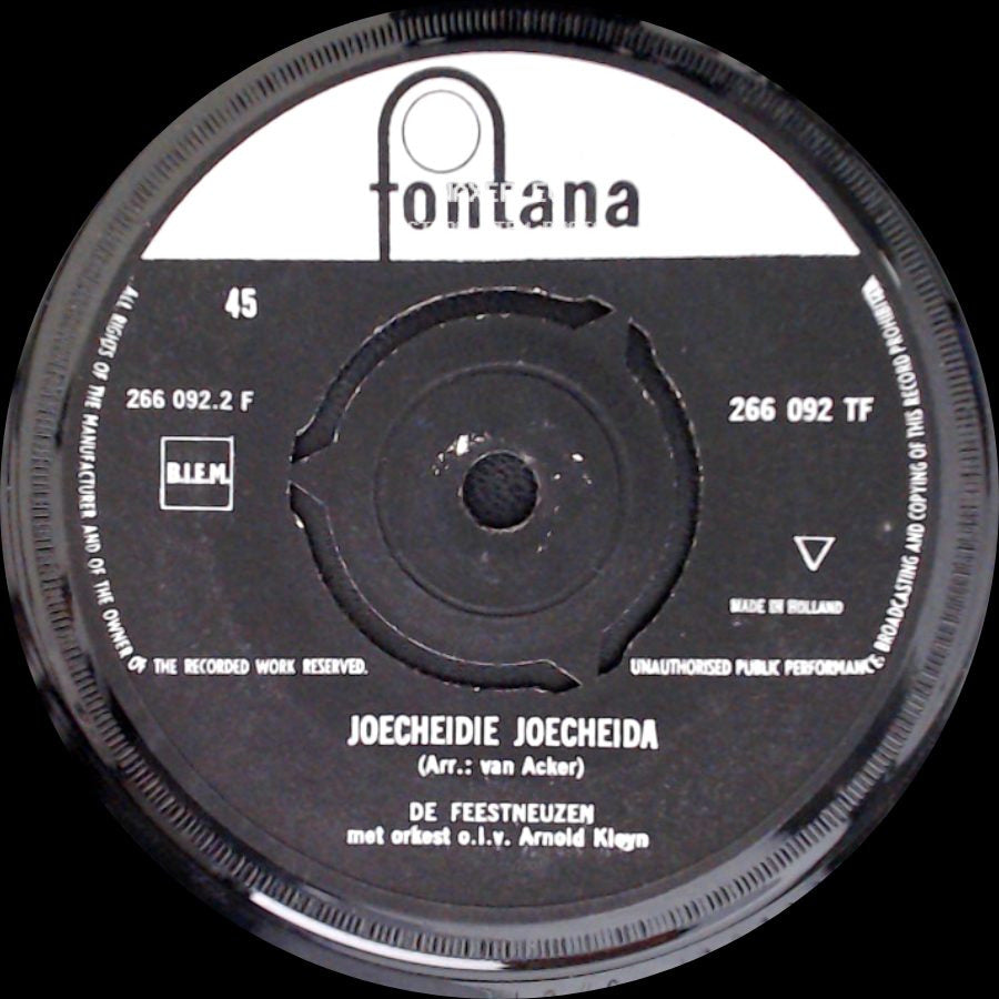 De Feestneuzen - Als 't Water In De Maas / Joecheidie Joecheida side B