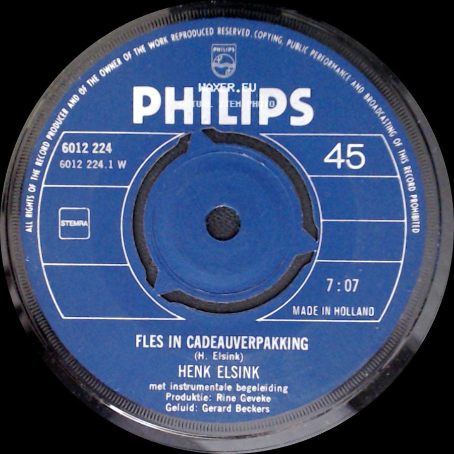 Henk Elsink - Fles In Cadeauverpakking / Fles In Cadeauverpakking side B