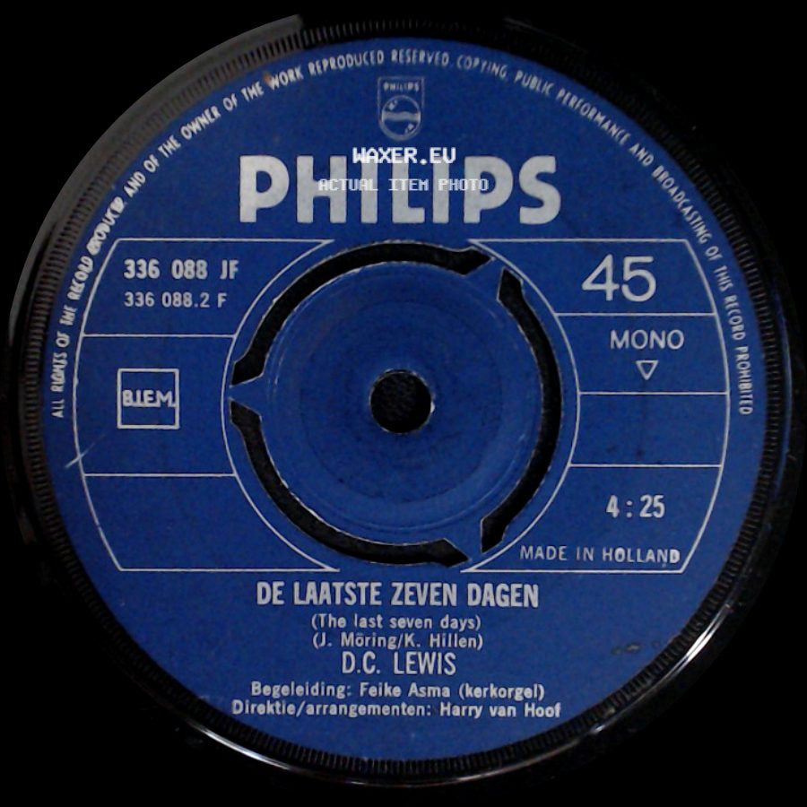 D.C. Lewis - Mijn Gebed / De Laatste Zeven Dagen side B