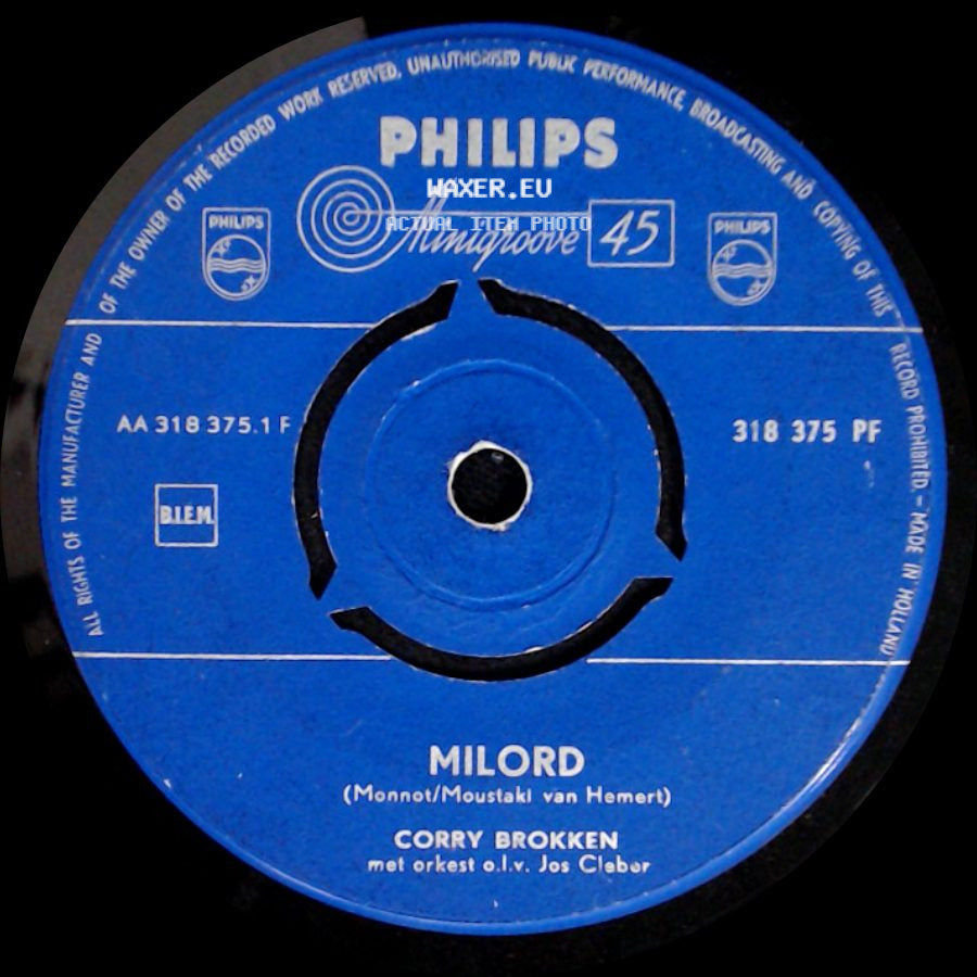 Corry Brokken - Mustapha / Milord side B