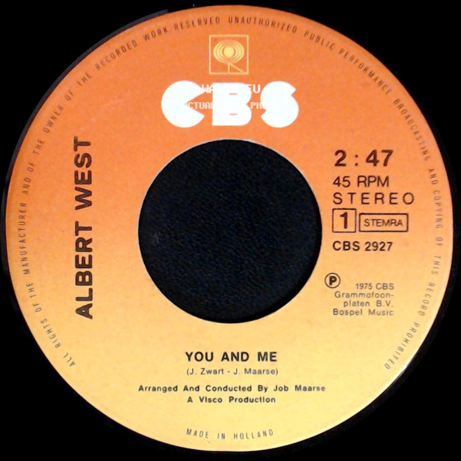 Albert West - You And Me / It's So Nice side A