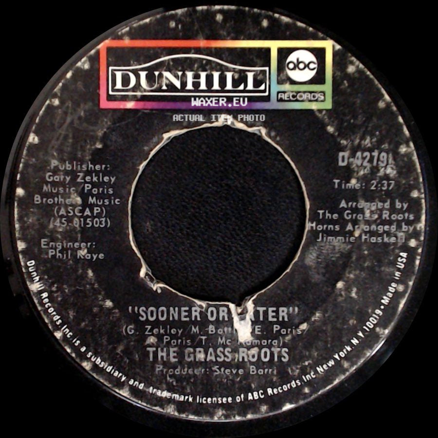 The Grass Roots - I Can Turn Off The Rain / Sooner Or Later side B