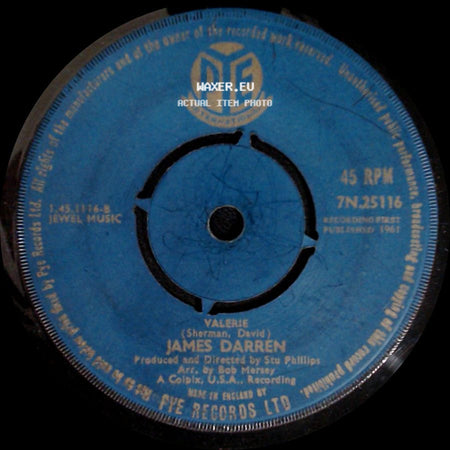 James Darren - Valerie / Goodbye Cruel World side A