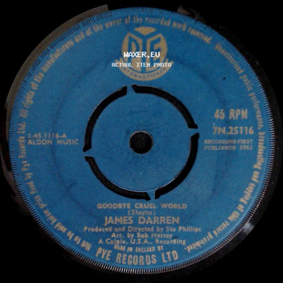James Darren - Valerie / Goodbye Cruel World side B