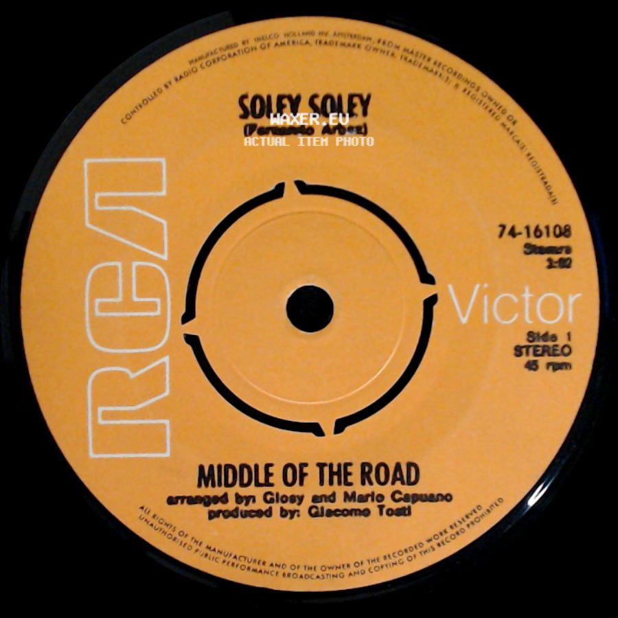 Middle Of The Road - Soley Soley / To Remind Me side A