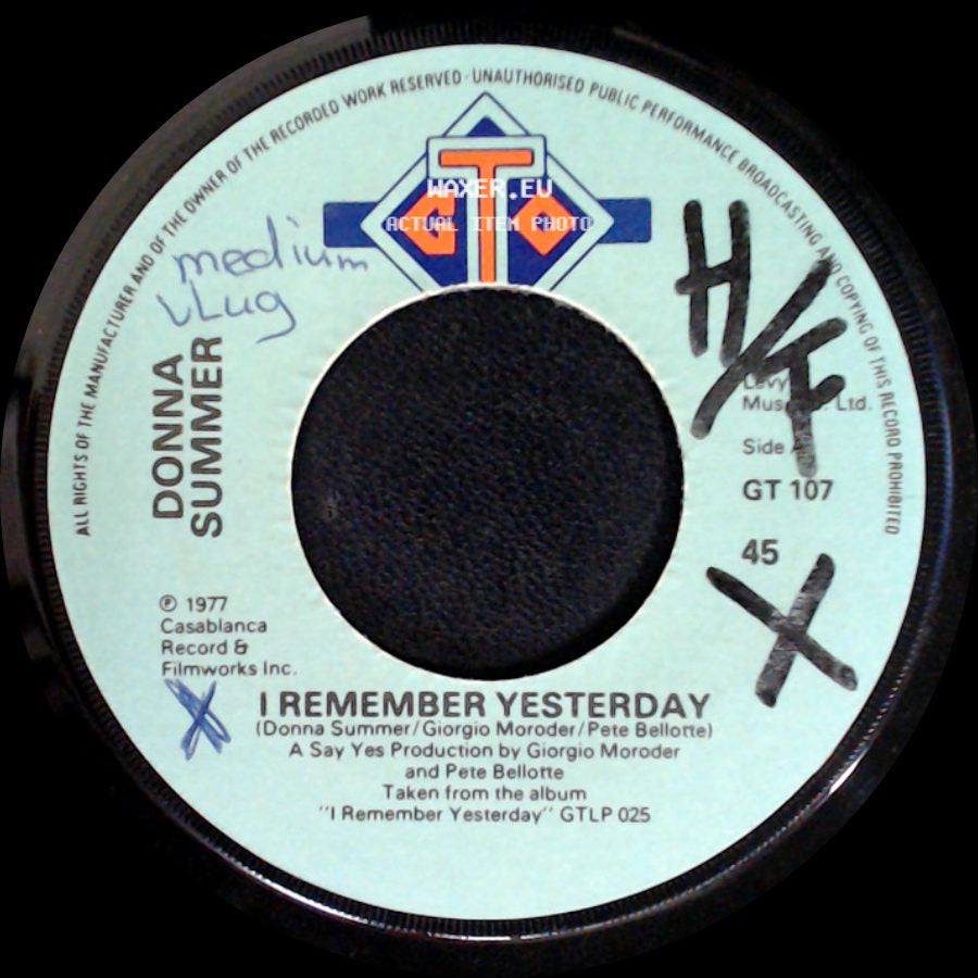Donna Summer - I Remember Yesterday / Spring Affair side A