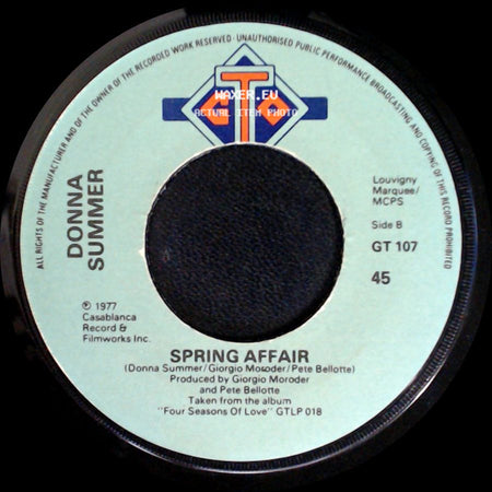 Donna Summer - I Remember Yesterday / Spring Affair side B