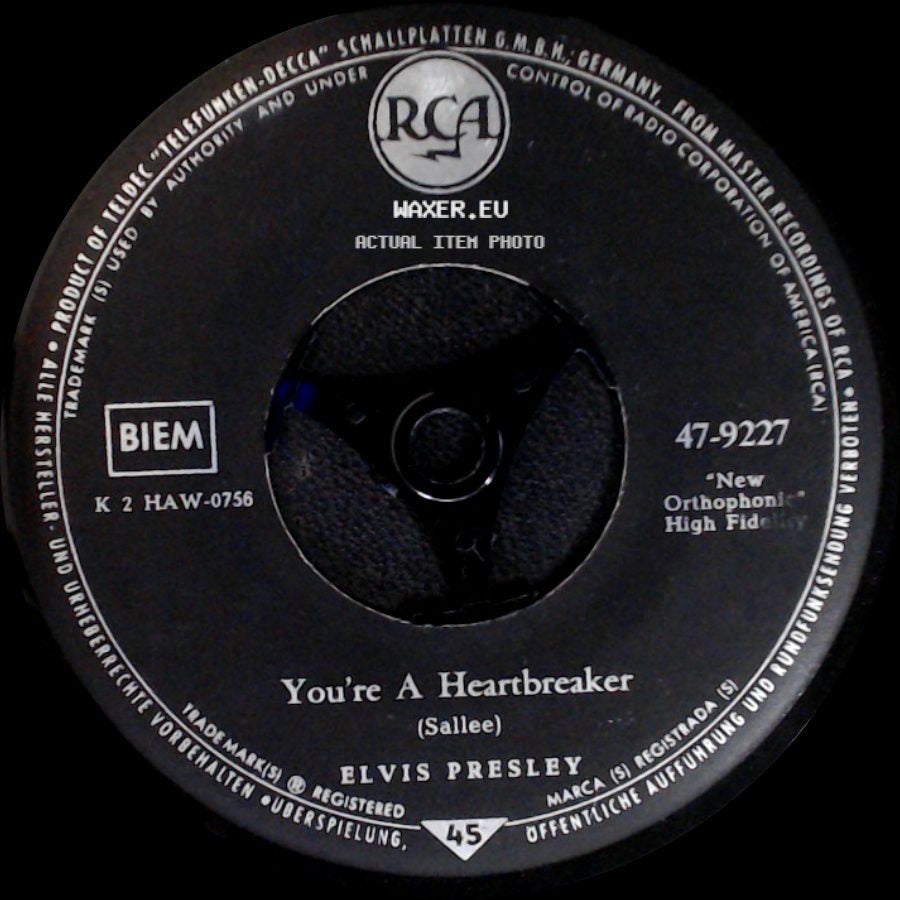 Elvis Presley - That's All Right / You're A Heartbreaker side B