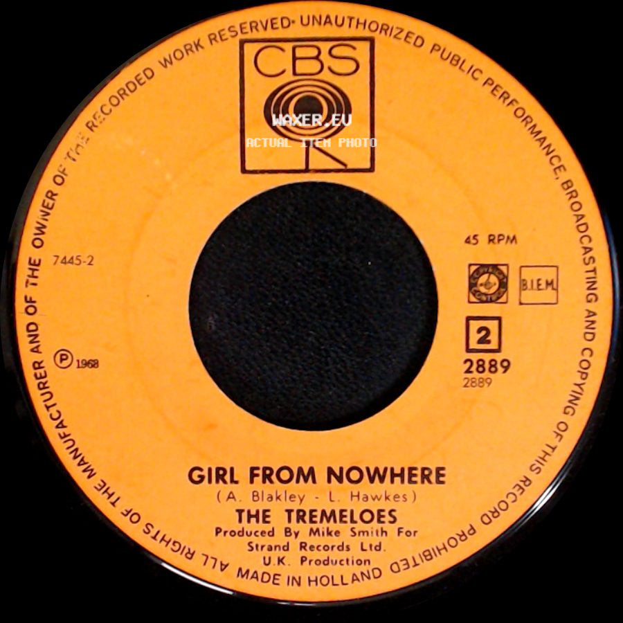The Tremeloes - Girl From Nowhere / Helule Helule side A