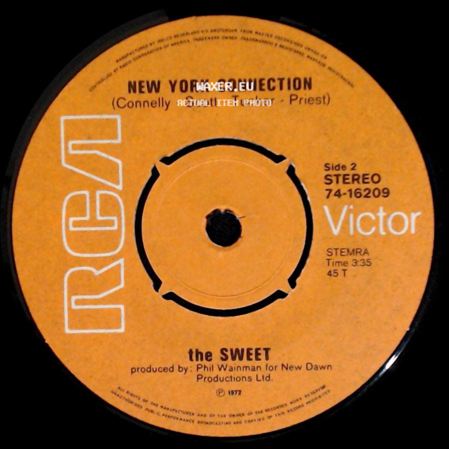 The Sweet - Wig-Wam Bam / New York Connection side B