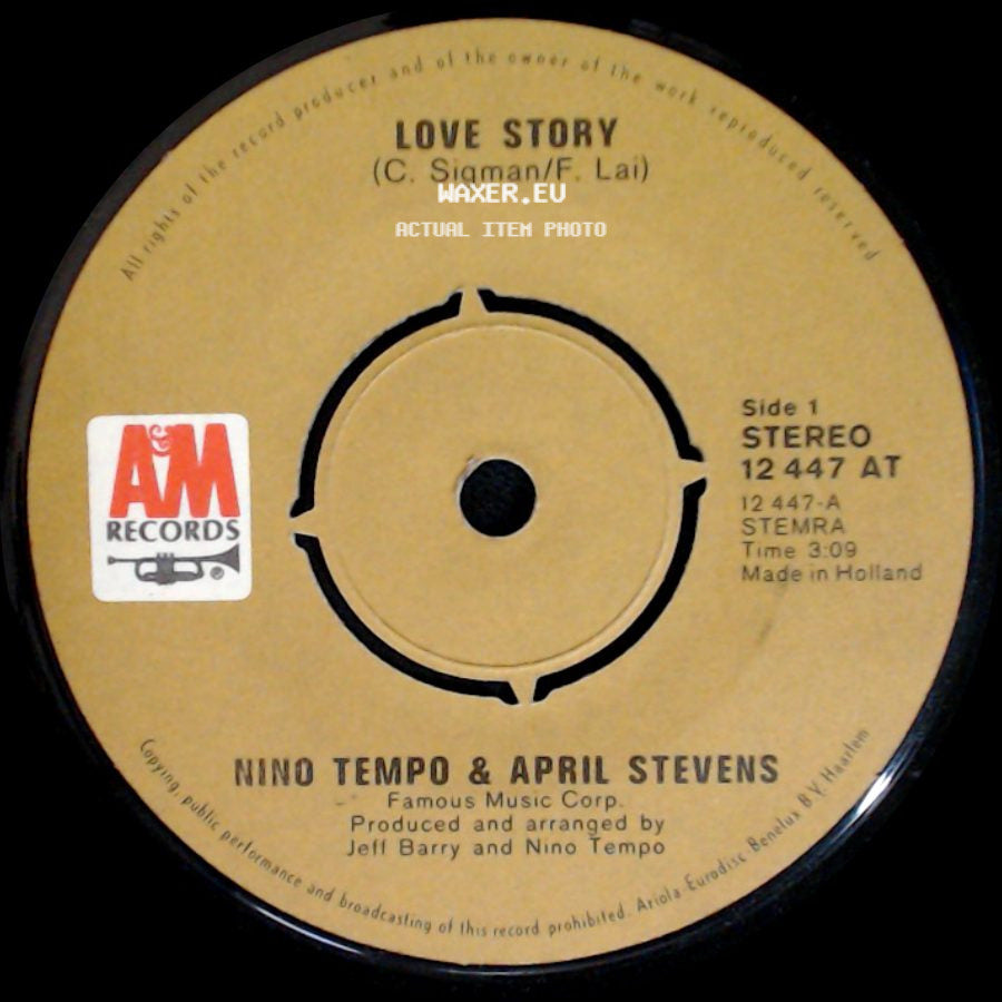 Nino Tempo & April Stevens - Love Story / Hoochy Coochy-Wing Dang Doo side A
