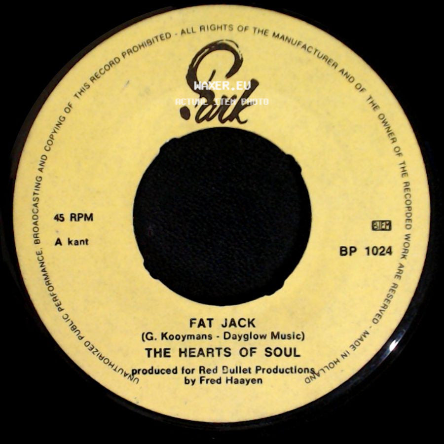 The Hearts Of Soul - Sweetheart / Fat Jack side B