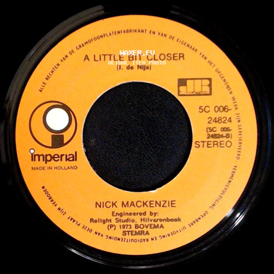 Nick Mackenzie - A Little Bit Closer / One Is One side A