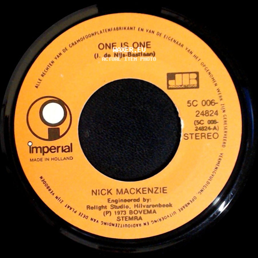 Nick Mackenzie - A Little Bit Closer / One Is One side B