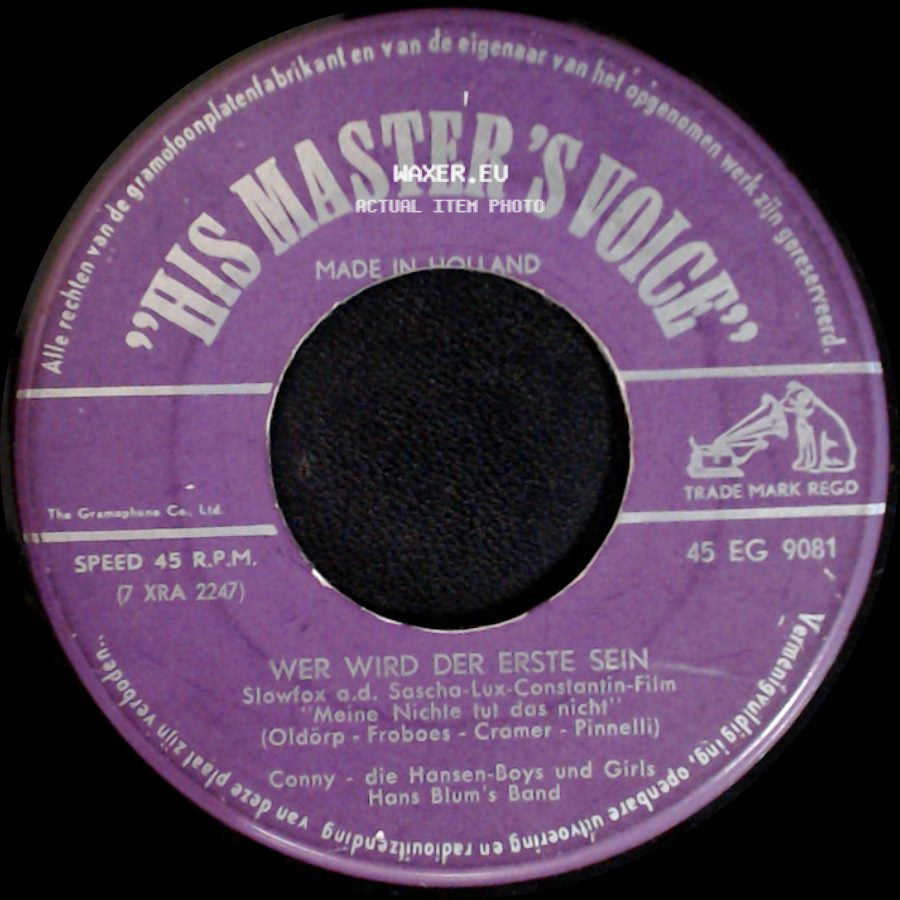 Conny - Die Hansen-Boys Und Girls, Hans Blum's Band - Wer Wird Der Erste Sein / Midi-Midinette side A