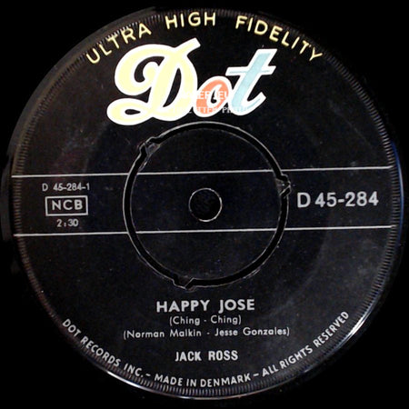 Jack Ross - Happy Jose / Sweet Georgia Brown side A
