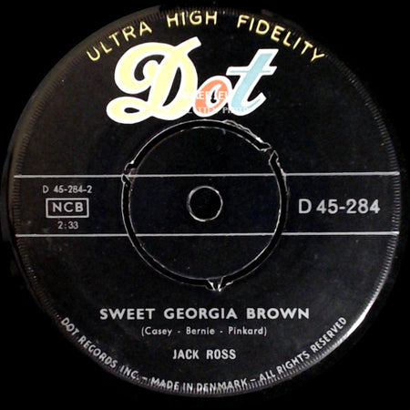 Jack Ross - Happy Jose / Sweet Georgia Brown side B