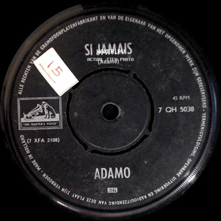 Adamo - Quand Les Roses / Si Jamais side B