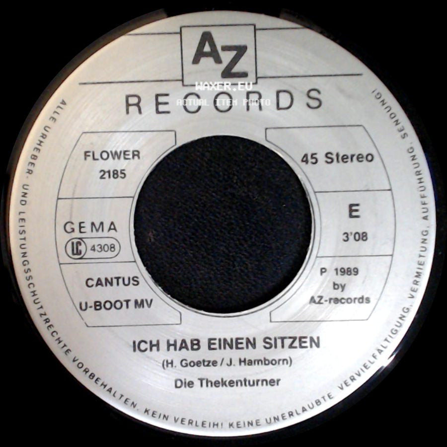 Die Thekenturner - Thekenlieder / Ich Hab Einen Sitzen side B