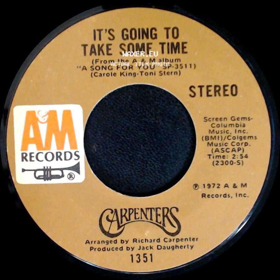 Carpenters - Flat Baroque / It's Going To Take Some Time side B