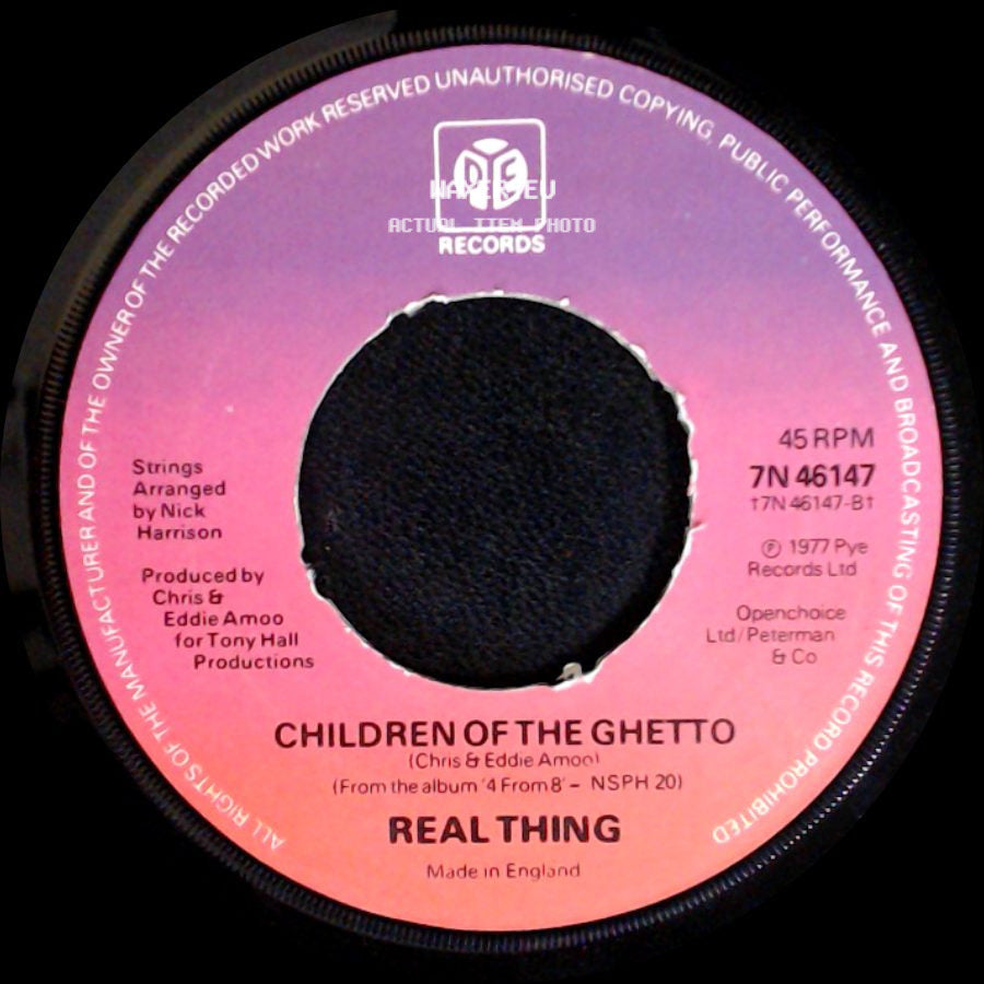 Real Thing - Children Of The Ghetto / Can You Feel The Force? side A