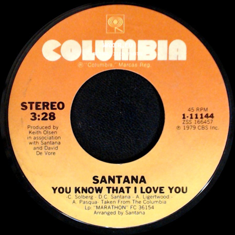Santana - Aqua Marine / You Know That I Love You side B