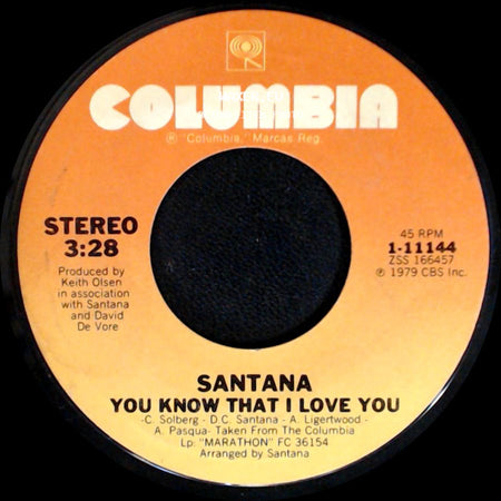 Santana - Aqua Marine / You Know That I Love You side B