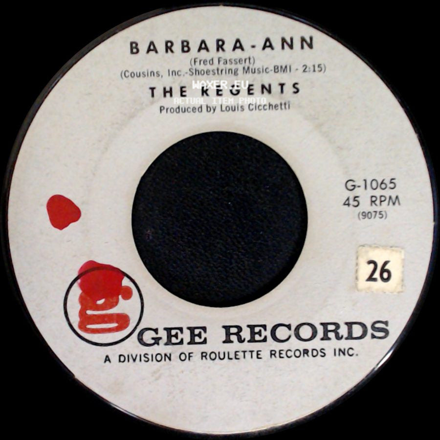 The Regents - Barbara-Ann / I'm So Lonely side A