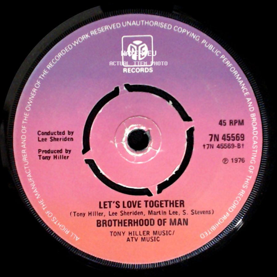 Brotherhood Of Man - Save Your Kisses For Me / Let's Love Together side B