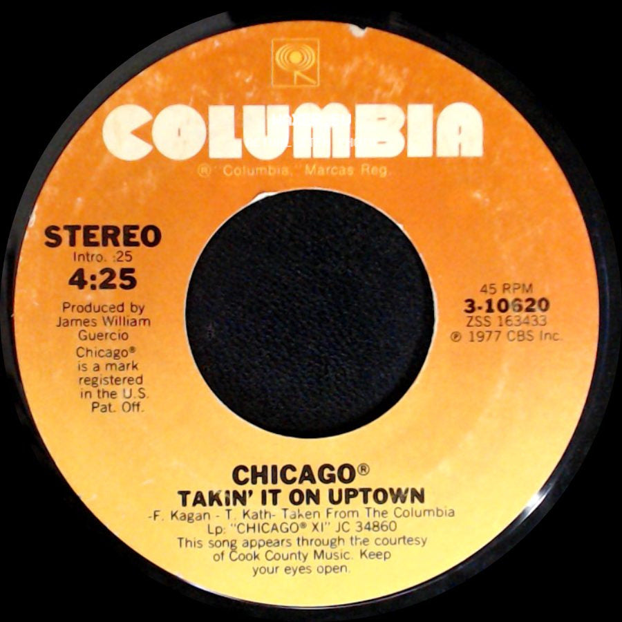 Chicago - Baby, What A Big Surprise / Takin' It On Uptown side B