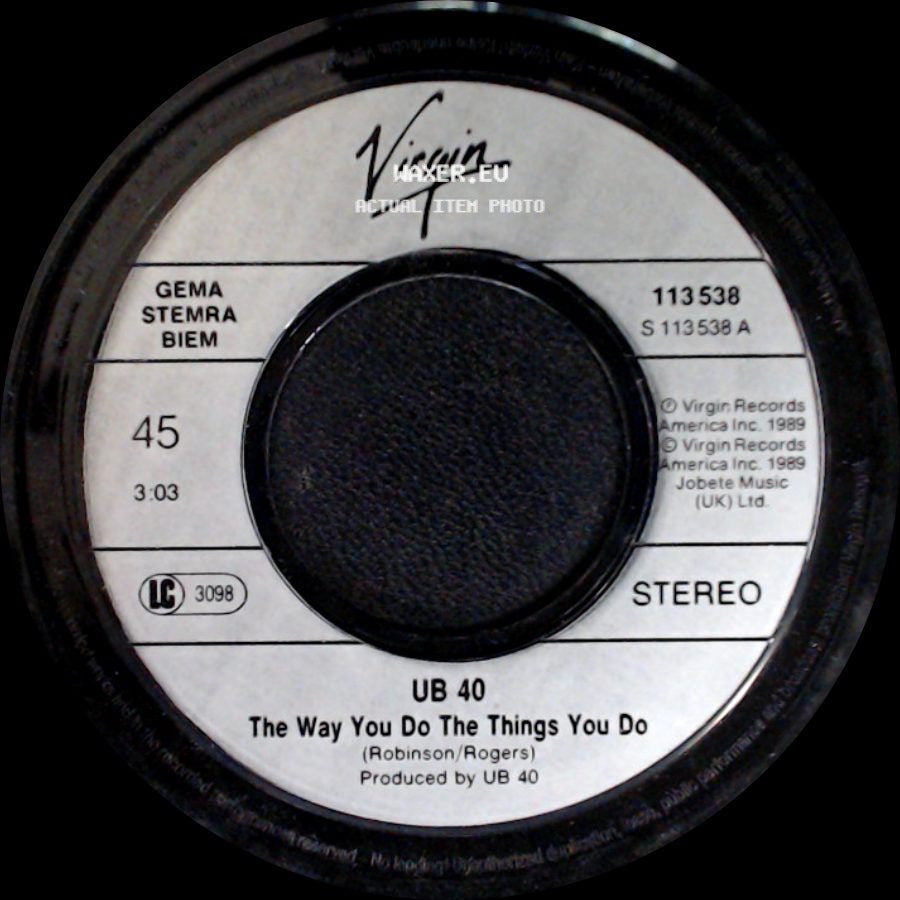 Ub 40 - Splugen / The Way You Do The Things You Do side B