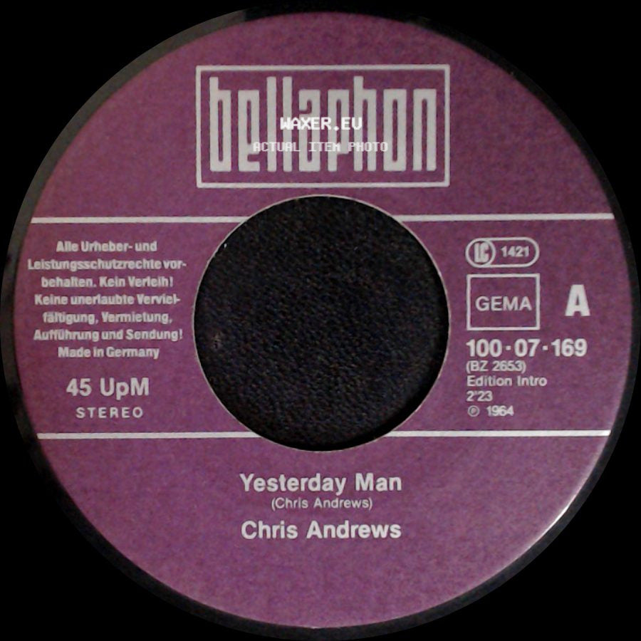 Chris Andrews - To Whom It Concerns / Yesterday Man side B