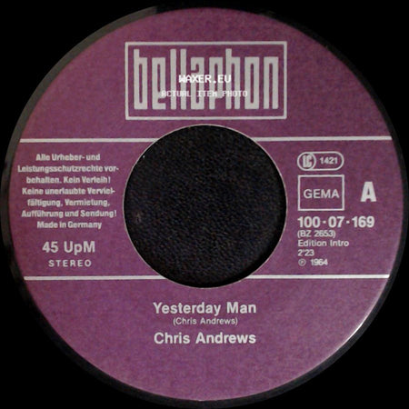 Chris Andrews - To Whom It Concerns / Yesterday Man side B